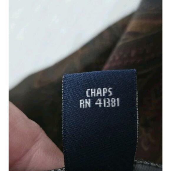 Vintage Chaps Pull On Skirt XL Paisley Dark Academia Fall Autumnal Librarian - Picture 10 of 14